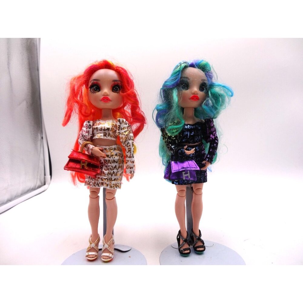 Rainbow High  Shadow High Devious Twins‎ Holly and Laurel both with Purse